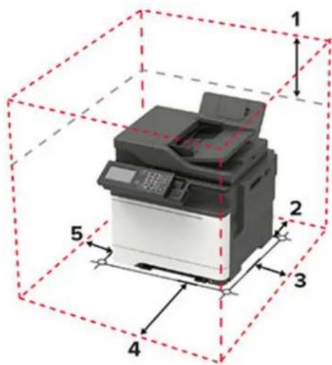 LEXMARK CX625 - Nyomtató helyének kiválasztása - 3