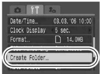 CANON IXUS 65 - Setting the Day or Time for Automatic Folder Creation - 1