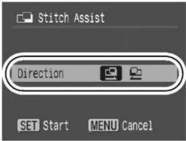 CANON IXUS 65 - (Rec.) Menu ▶ [Stitch Assist]. - 2