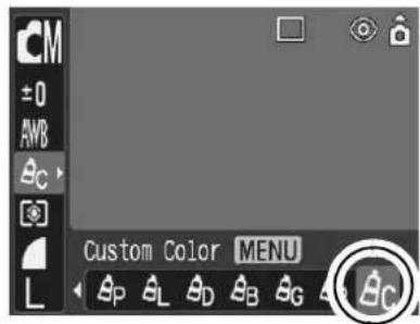 CANON IXUS 65 - Setting the Camera to a Custom Color Mode - 2