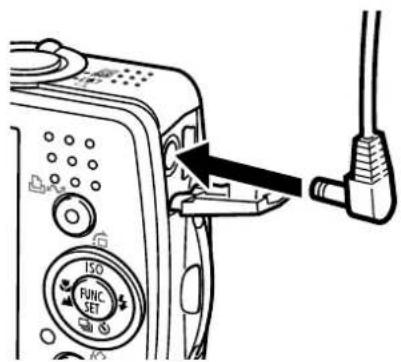 CANON IXUS 65 - Connect the AV cable to the camera's A/V OUT terminal. - 1