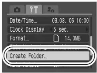 CANON IXUS 65 - Creates a folder the next time you shoot - 1
