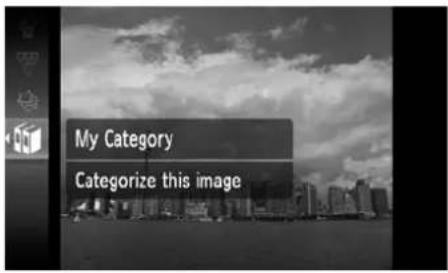 CANON IXUS 110 IS - Organizing Images by Category y Category) - 1