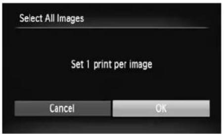 CANON IXUS 110 IS - Set All Images to Print Once - 1