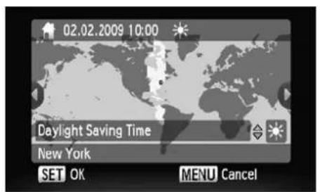 CANON IXUS 110 IS - Using the World Clock - 2