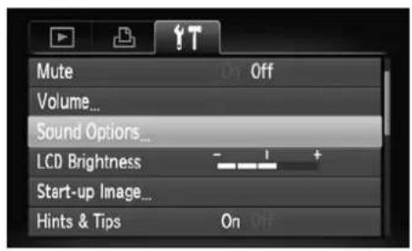 CANON IXUS 110 IS - Change Sounds - 1