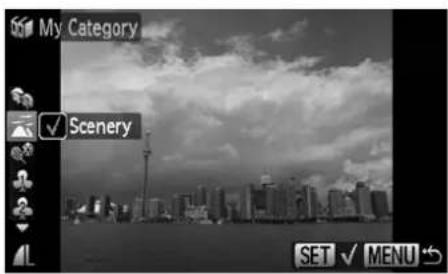 CANON IXUS 110 IS - Organizing Images by Category y Category) - 2