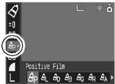 CANON IXUS Wireless - FUNC. Menu ▶ 9p \* (Positive Film). - 1