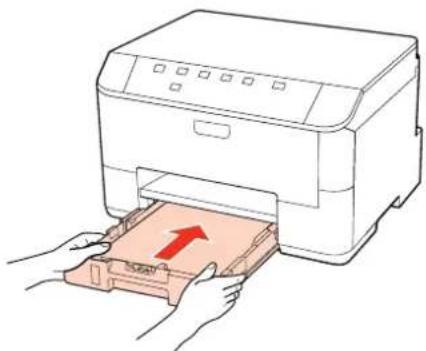 EPSON WorkForce Pro WP-4095 - Keep the cassette flat and insert it back into the printer carefully and slowly. - 1