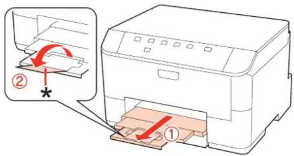 EPSON WorkForce Pro WP-4095 - Slide out the output tray, and raise the stopper. - 1