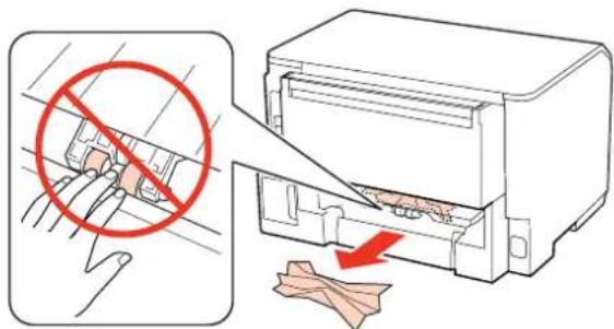 EPSON WorkForce Pro WP-4095 - Removing jammed paper from the rear unit - 2