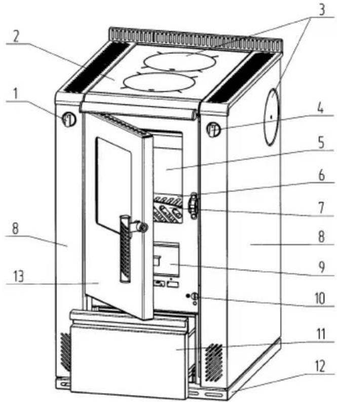 Wamsler W1-50 - Készülék felépítése - 1