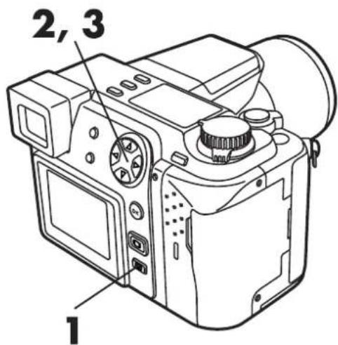 OLYMPUS Camedia C-2100 Ultra Zoom - Press △▽ to select the sensitivity, then press the OK button. You can select AUTO only when the Mode dial is set to P, S-Prg, 📋. - 1