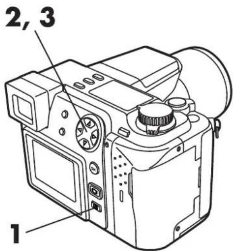 OLYMPUS Camedia C-2100 Ultra Zoom - Press ▷ to display further selections. - 1