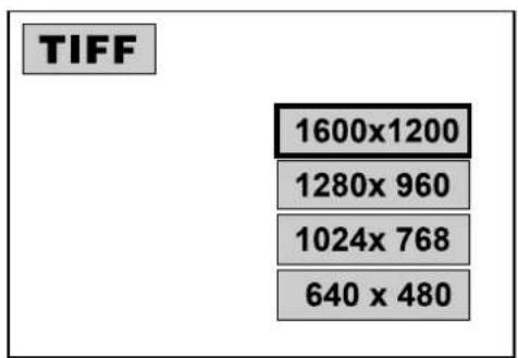 OLYMPUS Camedia C-2100 Ultra Zoom - Setting Picture Size for TIFF Recording \~ TIFF - 4