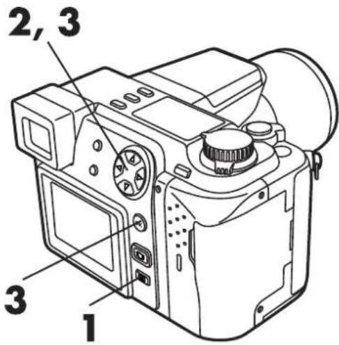 OLYMPUS Camedia C-2100 Ultra Zoom - Press △ ▽ and select a setting item (see below), then press the OK button. - 1
