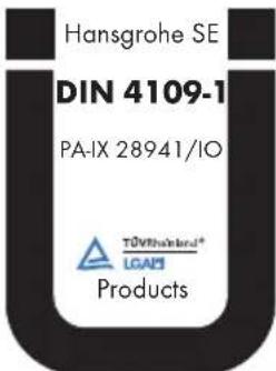 Hansgrohe Talis E 71714670 - STF CERTIFICATION BODY SIWA - 1