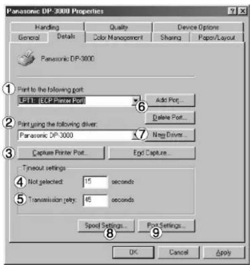 PANASONIC DP-130P - Details (Részletek) fül - 1
