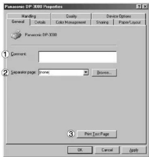 PANASONIC DP-130P - General (Általános) fül - 1