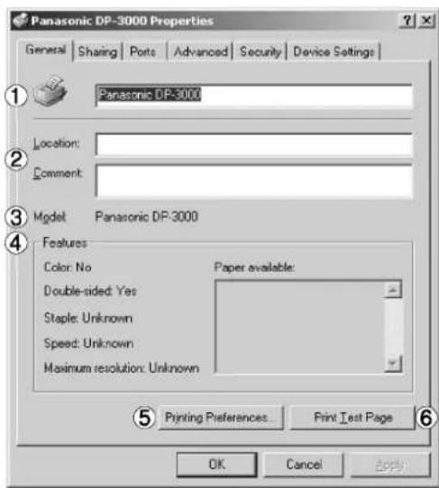 PANASONIC DP-130P - General (Általános) fül - 1