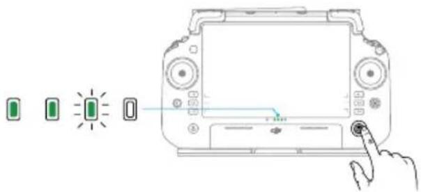 DJI Agras T25P - Az akkumulátor töltöttségi szintjének ellenőrzése - 1