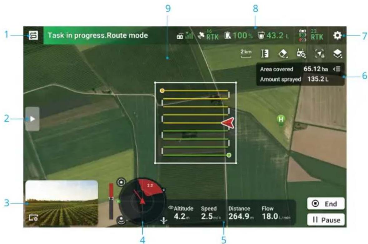 DJI Agras T25P - Műveleti nézet - 1