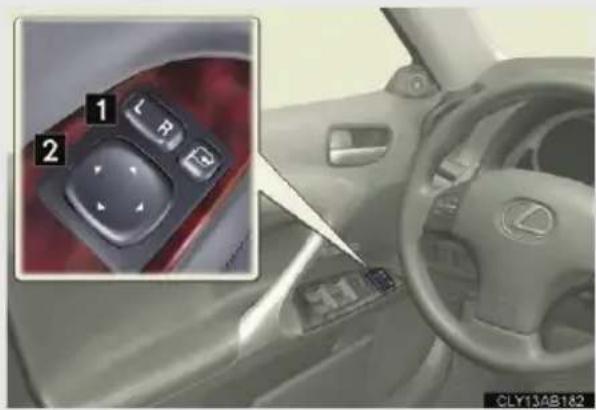 LEXUS IS 220d (2011) - A tükör helyzete a kapcsolóval állítható be. - 1