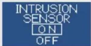 INTRUSION SENSOR ON OFF