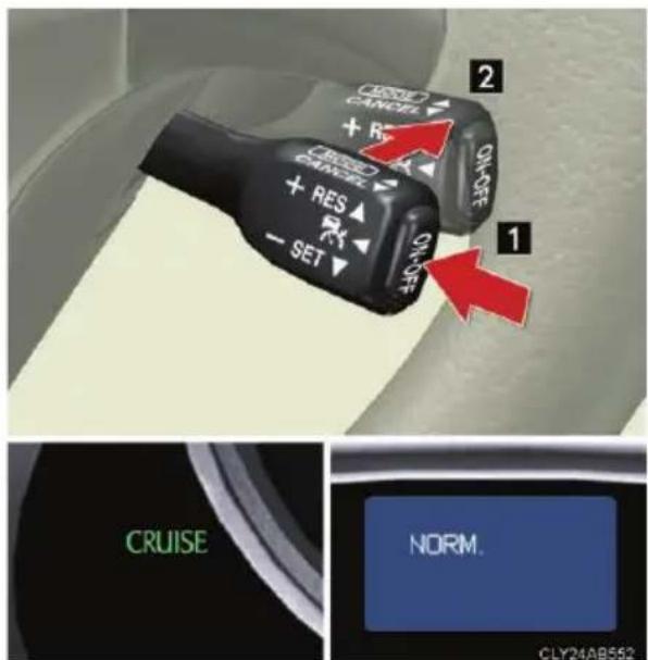 2 + R CLOSE CANCE CLOSE + RES SET 1 CRUISE NORM. CLY24AB562