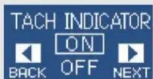 TACH INDICATOR ON BACK OFF NEXT