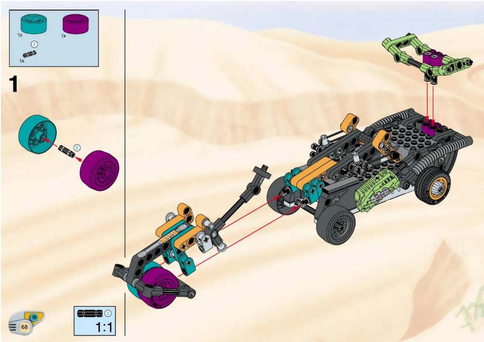 Technical diagram of a robotic car with labeled components and assembly instructions in Chinese