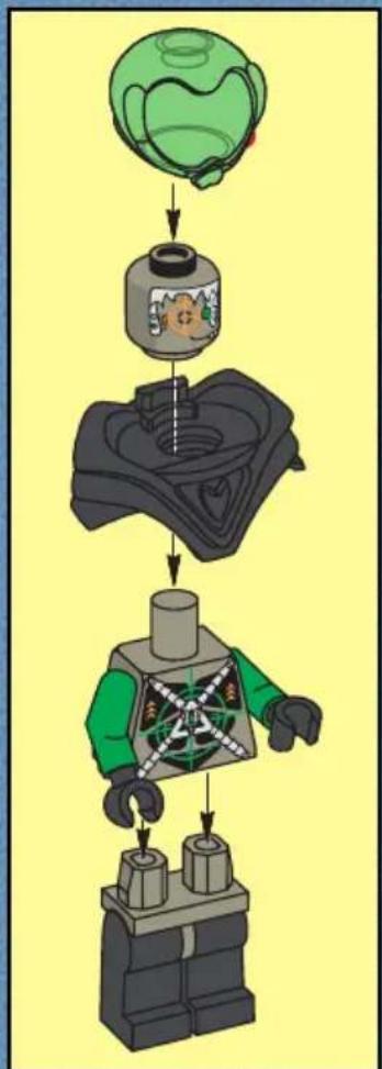 LEGO SPACE POWER ITEM W/MASK - LEGO SYSTEM - 1
