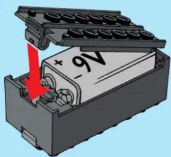 9V + -