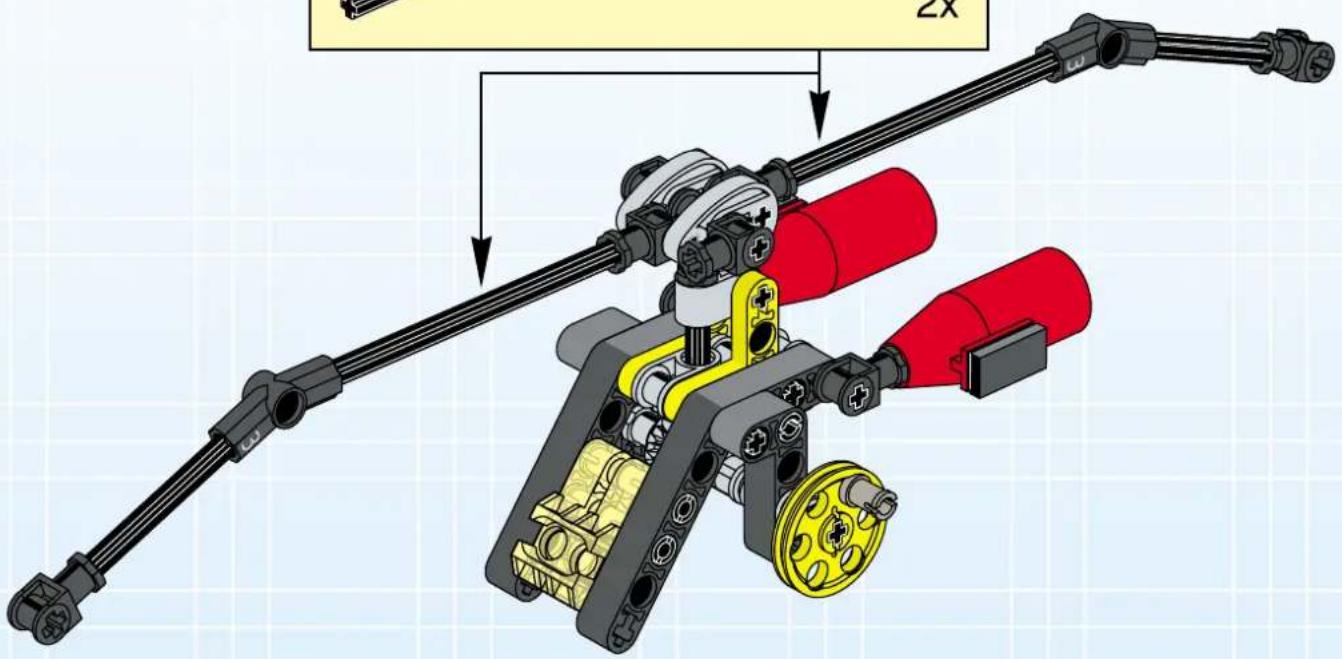 Technical diagram of a mechanical assembly with labeled components and directional arrows indicating motion or assembly steps.