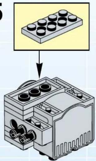 Diagram showing a device with multiple circular components being processed into a multi-tiered rack, with an arrow indicating process direction.