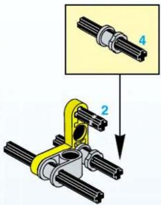 Diagram showing mechanical assembly with numbered parts and directional arrow, likely illustrating a step in machining or assembly.