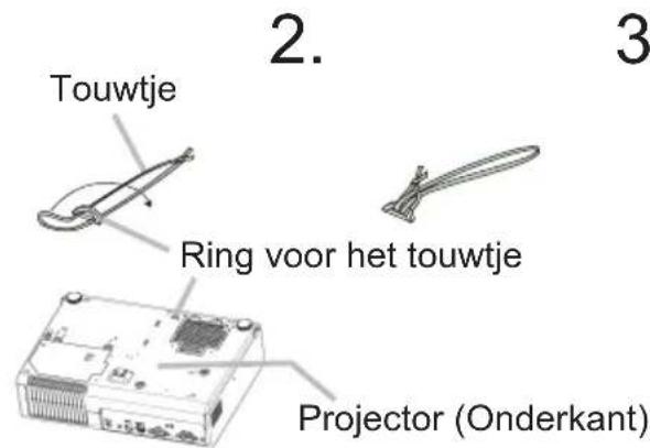 Touwtje Ring voor het touwtje Projector (Onderkant) 2. 3