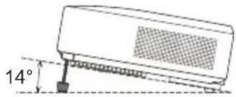 HITACHI CP-WX3011NEF - Aanpassen van de verhoging van de projector - 1