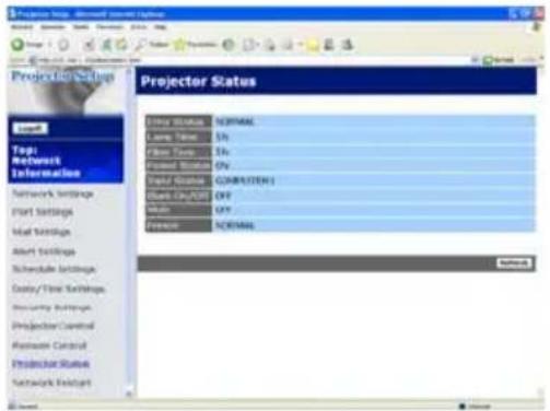 HITACHI CP-X417WF - Projector Status (Projectorstatus) - 1