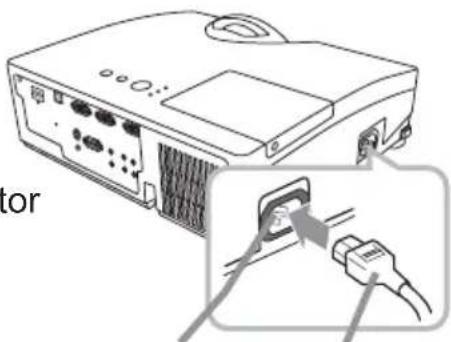 HITACHI ED-D10NEF - De stroomtoevoer aansluiten - 1