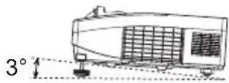 HITACHI ED-D10NEF - Aanpassen van de verhoging van de projector - 1