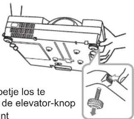 petje los te de elevator-knop nt