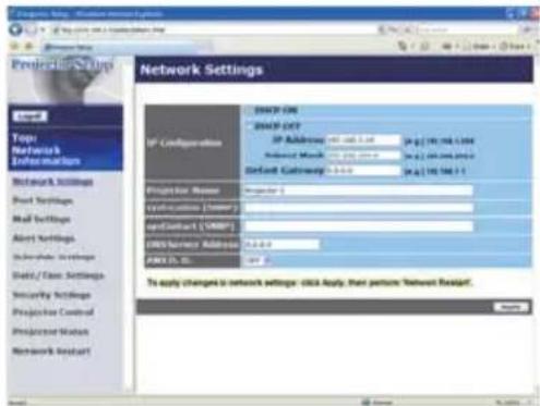 HITACHI ED-D11NEF - Network Settings (Netwerkinstellingen) - 1