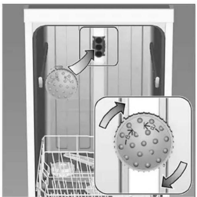 Diagram illustrating a food delivery or storage system with labeled components and directional arrows indicating flow or movement.