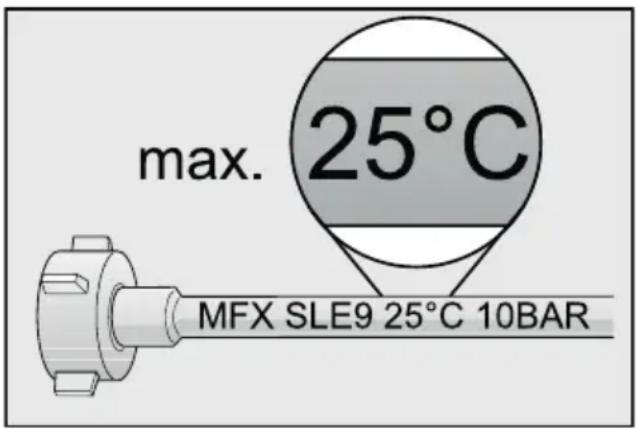 max. 25°C MFX SLE9 25°C 10BAR