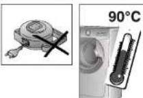 HOOVER DYN 8146 PB - ΠΡΟΣΟΧΗ: ΚΑΤΑ ΤΗ ΔΙΑΡΚΕΙΑ ΤΟΥ ΠΛΥΣΙΜΑΤΟΣ Η ΘΕΡΜΟΚΡΑΣΙΑ ΤΟΥ ΝΕΡΟΥ ΜΠΟΡΕΙ ΝΑ ΦΤΑΣΕΙ ΣΤΟΥΣ 90C - 5