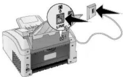 XEROX LF8190 - Telefoonkabel aansluiten - 1