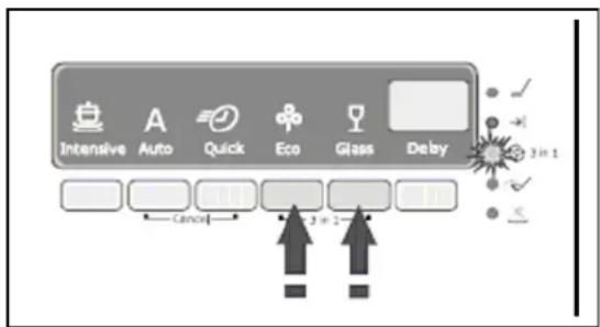 ELECTROLUX ESF 46010 - Активиране/деактивиране функция 3 в 1 - 1