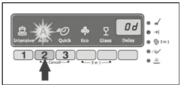 ELECTROLUX ESF 46010 - Активиране/Деактивиране на устройството за препарата за изплакване - 2