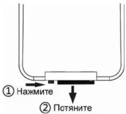 Prology DVD-2050U - Установка батареек в пульт дистанционного управления - 1